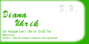 diana uhrik business card